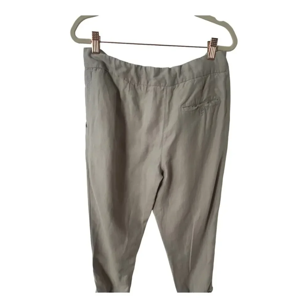 Aritzia Wilfred Allant Pants Cropped Crepe Trousers Casual Summer Boho Sz 4